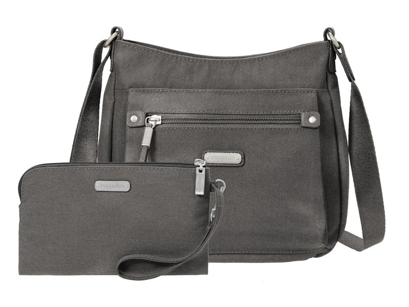 Baggallini Womens Uptown Bagg With Rfid Phone Wristlet Handbags, Gray, One Size US - Image 4